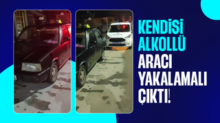 Alkollü sürücü polise yakalandı