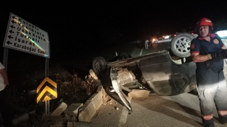 Alkollü sürücünün kullandığı otomobil takla attı