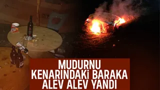 Alkollülerin mesken tuttuğu baraka yandı