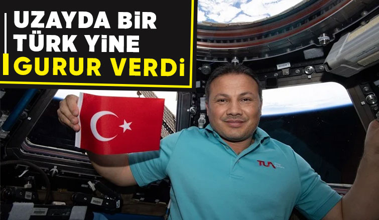 Alper Gezeravcı'dan Uluslararası Uzay İstasyonu’nda Türk bayraklı kareler
