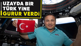 Alper Gezeravcı'dan Uluslararası Uzay İstasyonu’nda Türk bayraklı kareler