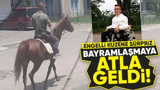 Amcasının oğlunun Atla Gel İsteğine gerçekten atla geldi