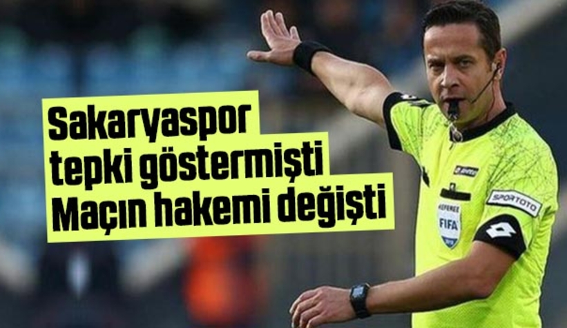 Ankara Demirspor maçının hakemi değişti