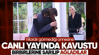 Annesine yıllar sonra canlı yayında kavuştu