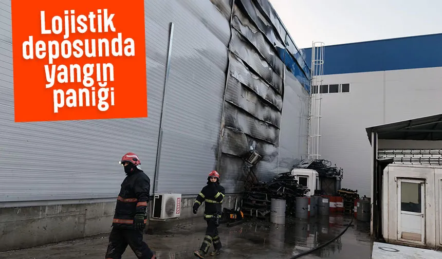 Arifiye'de lojistik deposunda yangın