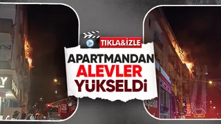 Apartmanda yangın paniği; Alevler yükseldi