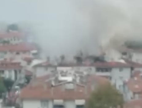 Apartmanda yangın paniği