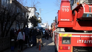Apartmanda yangın paniği