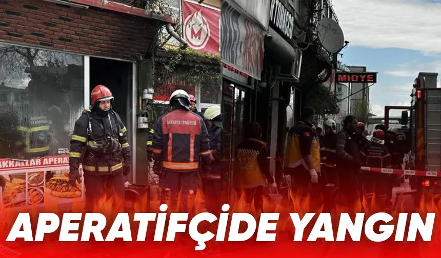 Aperatifçide yangın paniği