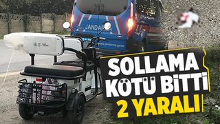 Araç elektrikli bisiklete çarptı: 2 yaralı