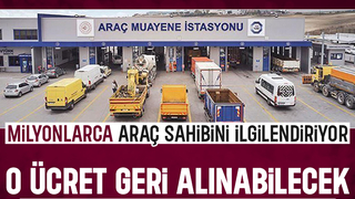 Araç muayenelerinde o ücret için geri ödeme kararı