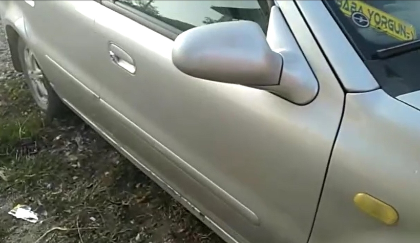 Aracını çizdiler, böyle isyan etti