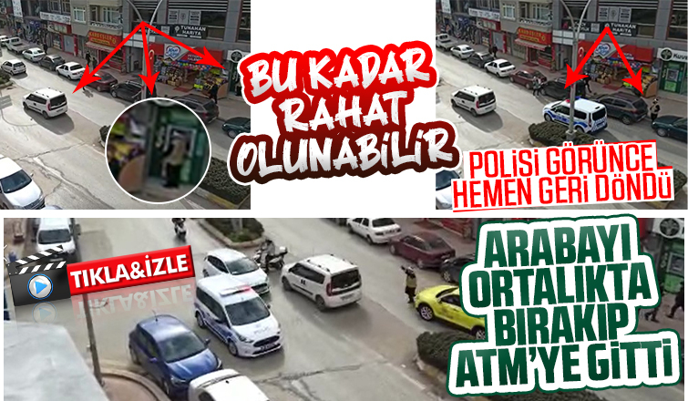 Aracını yol ortasına bırakıp gitti
