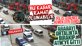 Aracını yol ortasına bırakıp gitti