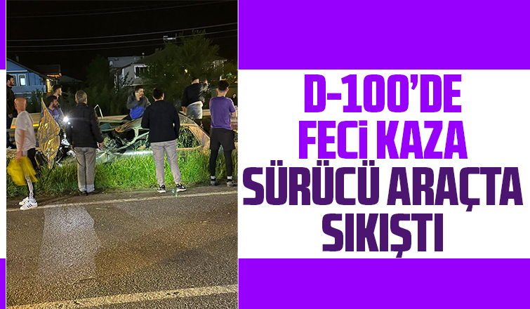 Araçta sıkışan sürücü ağır yaralandı