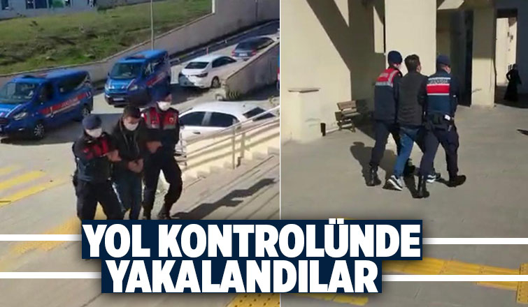 Aranan 2 kişi yol kontrolünde yakalandı