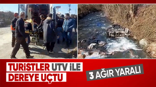 Arazi aracı dereye uçtu: 3 ağır yaralı
