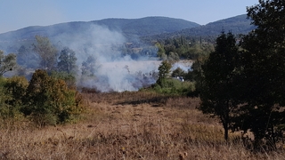 Arazi yangınında 40 dönüm alan yandı!  