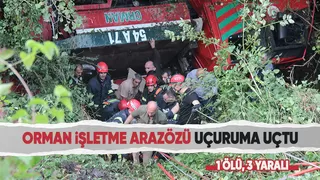 Arazöz uçuruma uçtu: 1 ölü, 3 yaralı