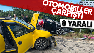 Arife günü kaza 8 yaralı