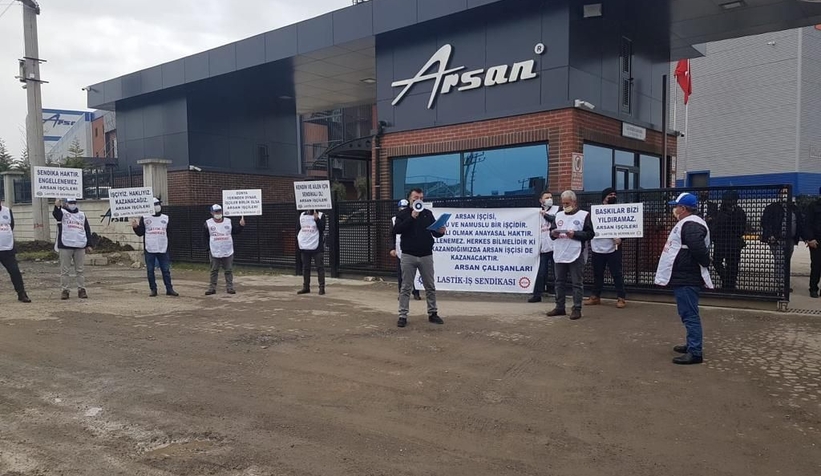 Arsan işçisi eylem yaptı