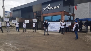 Arsan işçisi eylem yaptı
