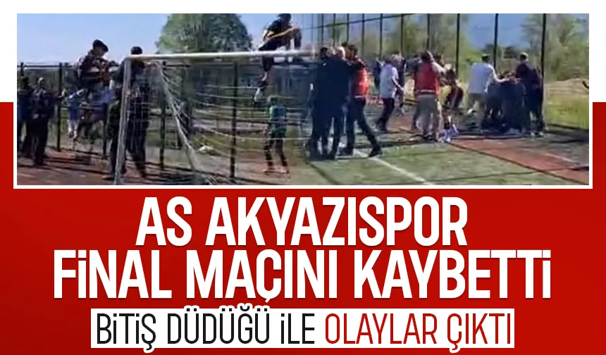 As Akyazıspor finalde kaybetti, maç sonu ortalık karıştı