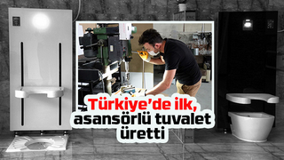 Asansörlü tuvalet üretti