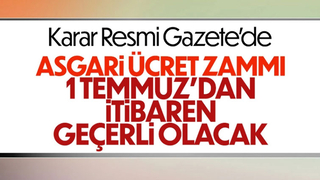 Asgari ücret 1 Temmuz'dan itibaren zamlı verilecek