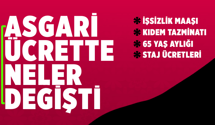 Asgari ücret artışının ardından diğer ödeme ve maaşta da artış! İşsizlik maaşı, engelli aylığı,kıdem tazminatı