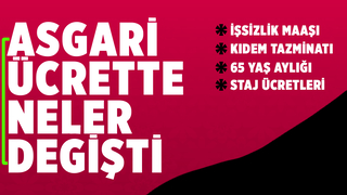 Asgari ücret artışının ardından diğer ödeme ve maaşta da artış! İşsizlik maaşı, engelli aylığı,kıdem tazminatı