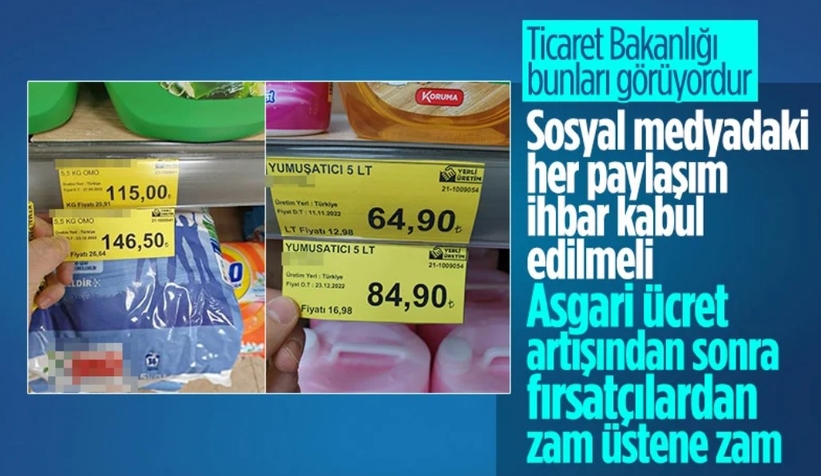 Asgari ücret zammı sonrası marketlerde fiyat artışı