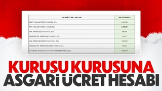 Asgari ücrete ara zammın detaylı hesaplaması