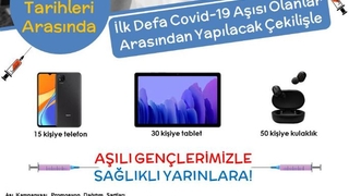 Aşı olan gençlere akıllı telefon, tablet, kulaklık hediye
