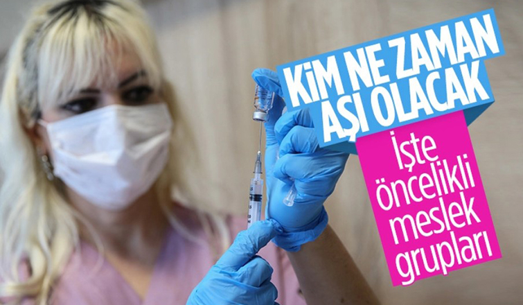 Aşı uygulamasında takip edilecek grup sıralaması belli oldu