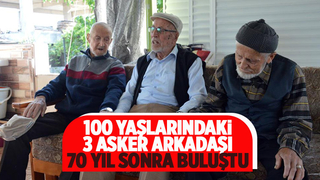 Asırlık yaştaki asker arkadaşları 70 yıl sonra buluştu