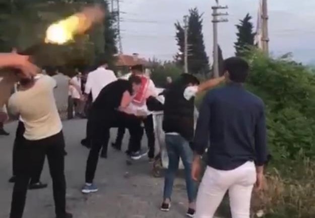 Asker uğurlamasında maganda dehşeti