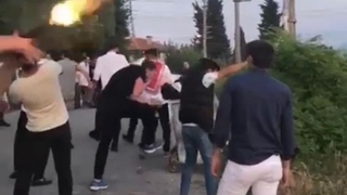 Asker uğurlamasında maganda dehşeti