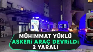 Askeri araç devrildi: 2 yaralı