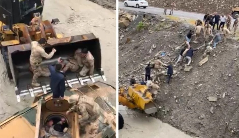 Askeri araç Zap suyuna uçtu: 9 asker yaralı