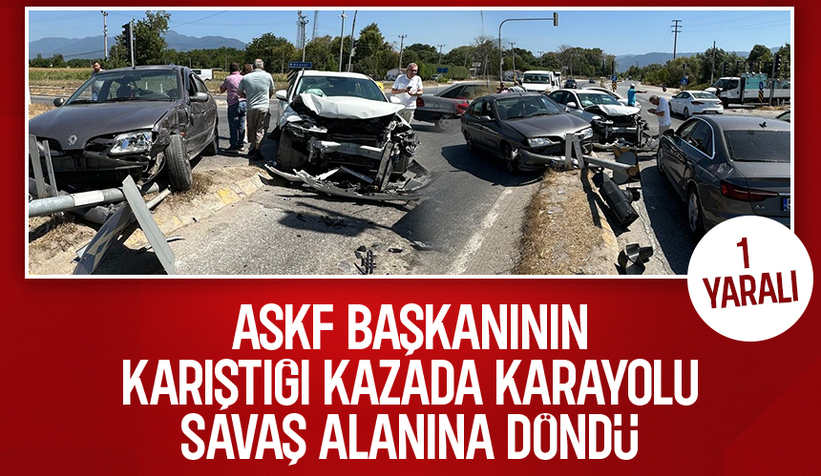 ASKF başkanı kaza yaptı: 1 yaralı