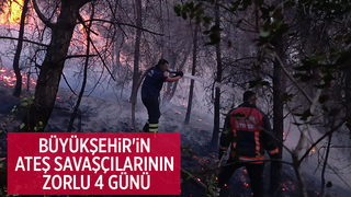 Ateş savaşçıları zorlu mücadele verdi