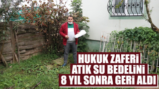 Atık su bedelini 8 yıl sonra geri aldı