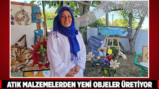 Atıklardan tasarladığı objeleri açtığı sergiyle tanıttı