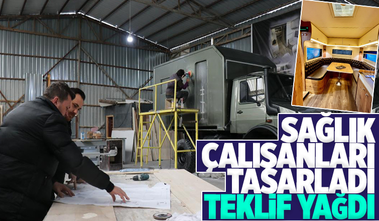 Atıl kamyon lüks karavana döndü 