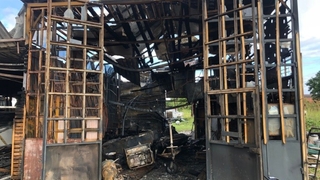 Atölye yanarak kullanılmaz hale geldi