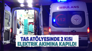 Atölyede elektrik akımına kapıldılar