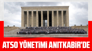 ATSO yönetimi Anıtkabir'deki törene katıldı