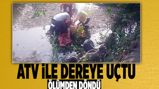 ATV dereye yuvarlandı: 1 yaralı