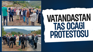 Avdallar'da vatandaş taş ocağına karşı ayakta